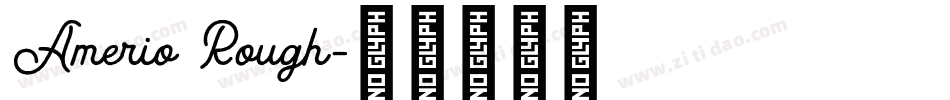 Amerio Rough字体转换